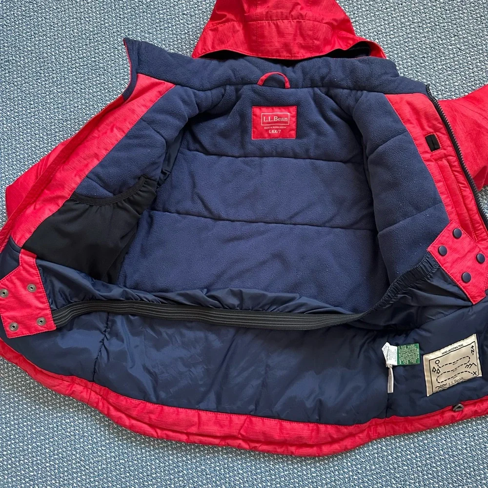 LL Bean kids insulated winter jacket 6x/7 - Picture 2 of 5